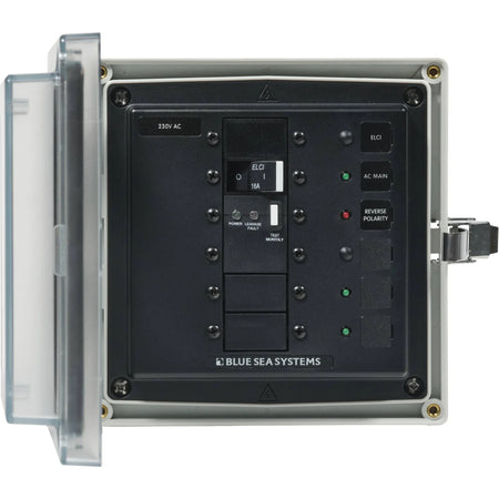 Blue Sea Systems SMS Surface Mount System Panel Enclosure, IP66, Glass-Filled Polycarbonate, Clear Cover, 6 x 6 x 4 in — Quality Boat Parts