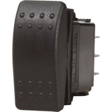 Blue Sea Systems Contura II Rocker Switch, Black Actuator, 20A @ 12V, 15A @ 24V — Quality Boat Parts