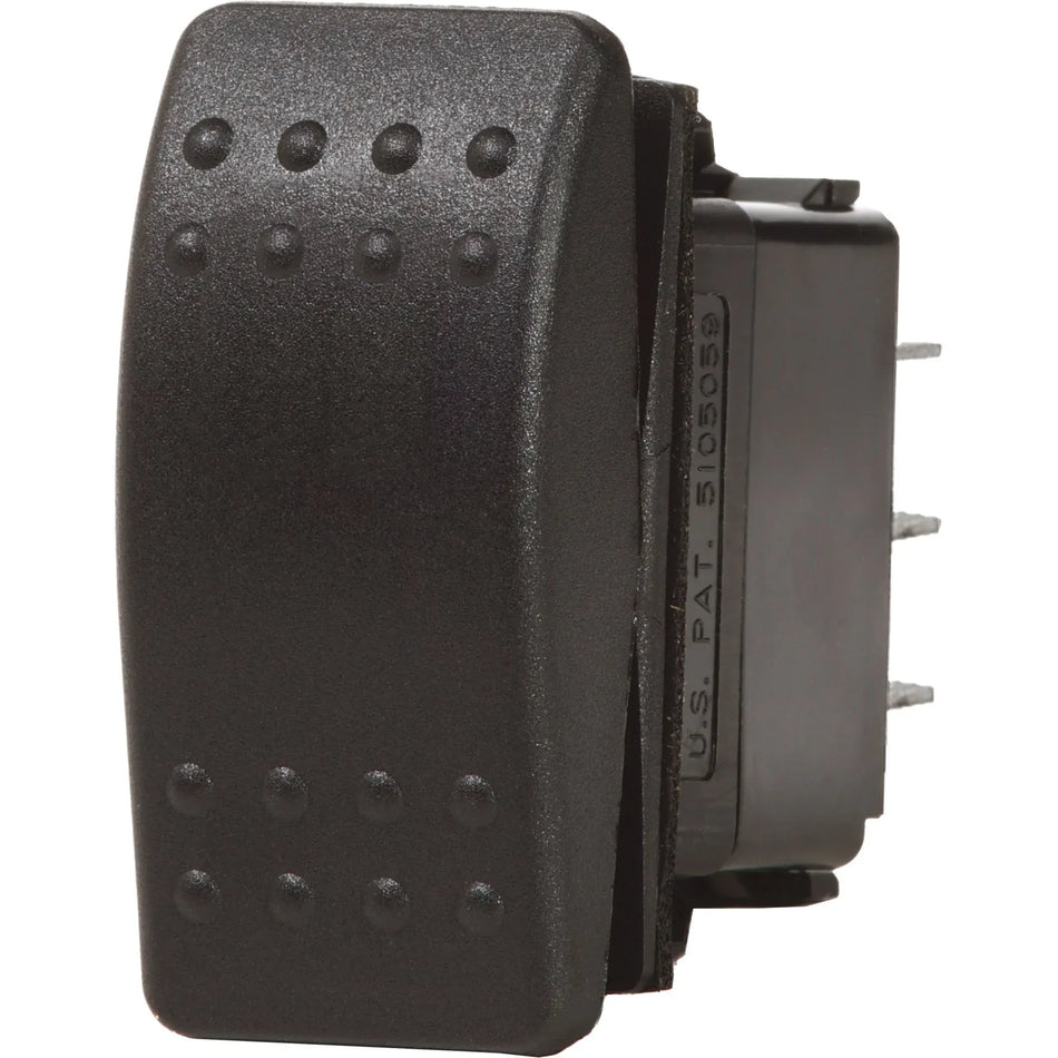 Blue Sea Systems Contura II Rocker Switch, Black Actuator, 20A @ 12V, 15A @ 24V — Quality Boat Parts