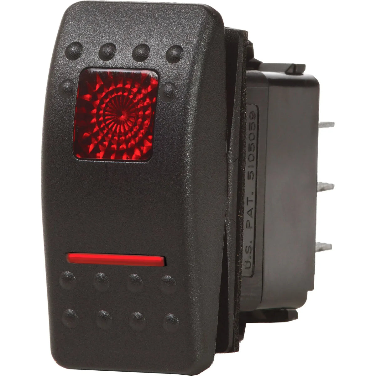Blue Sea Systems Contura II Rocker Switch, Black Actuator, 20A @ 12V, 15A @ 24V — Quality Boat Parts