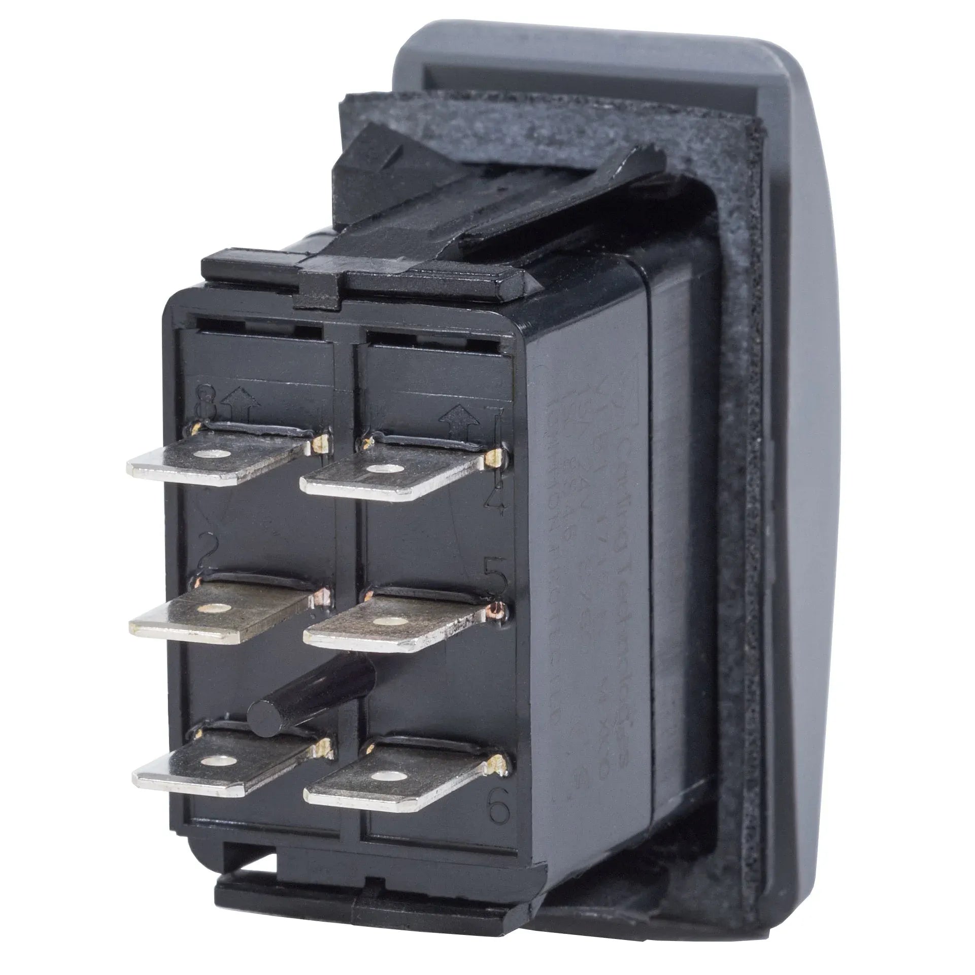 Blue Sea Systems Contura II Rocker Switch, Black Actuator, 20A @ 12V, 15A @ 24V — Quality Boat Parts