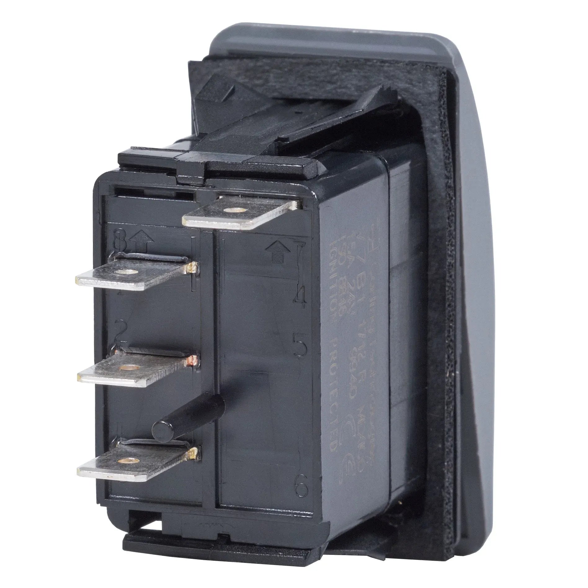 Blue Sea Systems Contura II Rocker Switch, Black Actuator, 20A @ 12V, 15A @ 24V — Quality Boat Parts