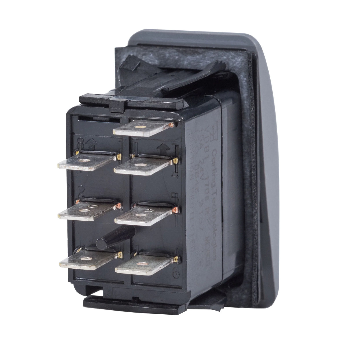 Blue Sea Systems Contura II Rocker Switch, Black Actuator, 20A @ 12V, 15A @ 24V — Quality Boat Parts