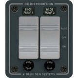 Blue Sea Systems Contura Bilge Pump Control DC Panel, 12/24V, Water-Resistant, 45A, 15A AGC Fuses — Quality Boat Parts