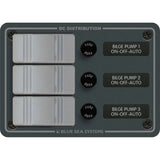 Blue Sea Systems Contura Bilge Pump Control DC Panel, 12/24V, Water-Resistant, 45A, 15A AGC Fuses — Quality Boat Parts