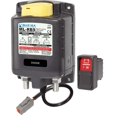 Blue Sea Systems ML-RBS Remote Battery Switch, 500A, Manual Control, Auto-Release — Quality Boat Parts