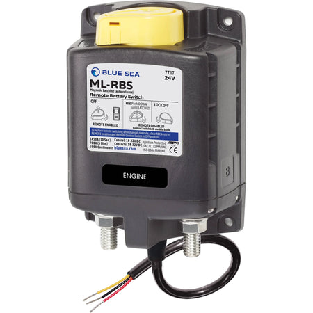 Blue Sea Systems ML-RBS Remote Battery Switch, 500A, Manual Control, Auto-Release — Quality Boat Parts