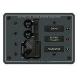 Blue Sea Systems AC Toggle Source Selector Panel, European, 230V AC, 2 Sources — Quality Boat Parts