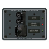 Blue Sea Systems AC Toggle Source Selector Panel, European, 230V AC, 2 Sources — Quality Boat Parts