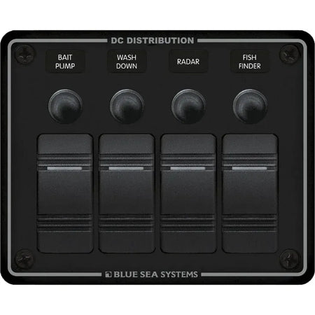 Blue Sea Systems Contura Water Resistant DC Circuit Breaker Panel, 12/24V, IP66 — Quality Boat Parts