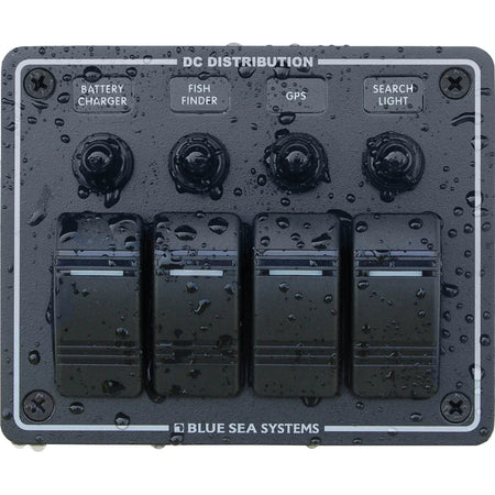 Blue Sea Systems Contura Water Resistant DC Circuit Breaker Panel, 12/24V, IP66 — Quality Boat Parts
