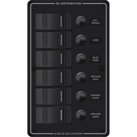 Blue Sea Systems Contura Water Resistant DC Circuit Breaker Panel, 12/24V, IP66 — Quality Boat Parts