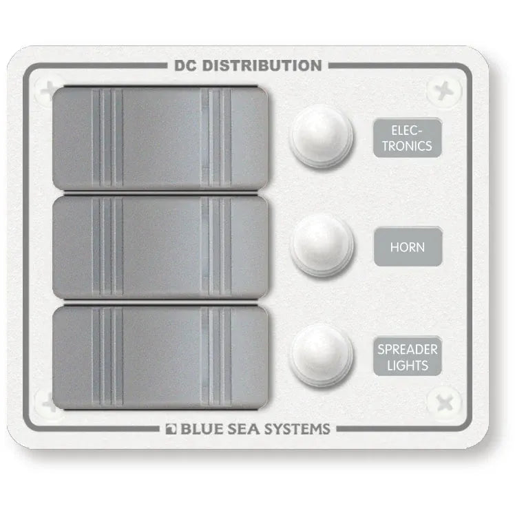 Blue Sea Systems Contura Water Resistant DC Circuit Breaker Panel, 12/24V, IP66 — Quality Boat Parts