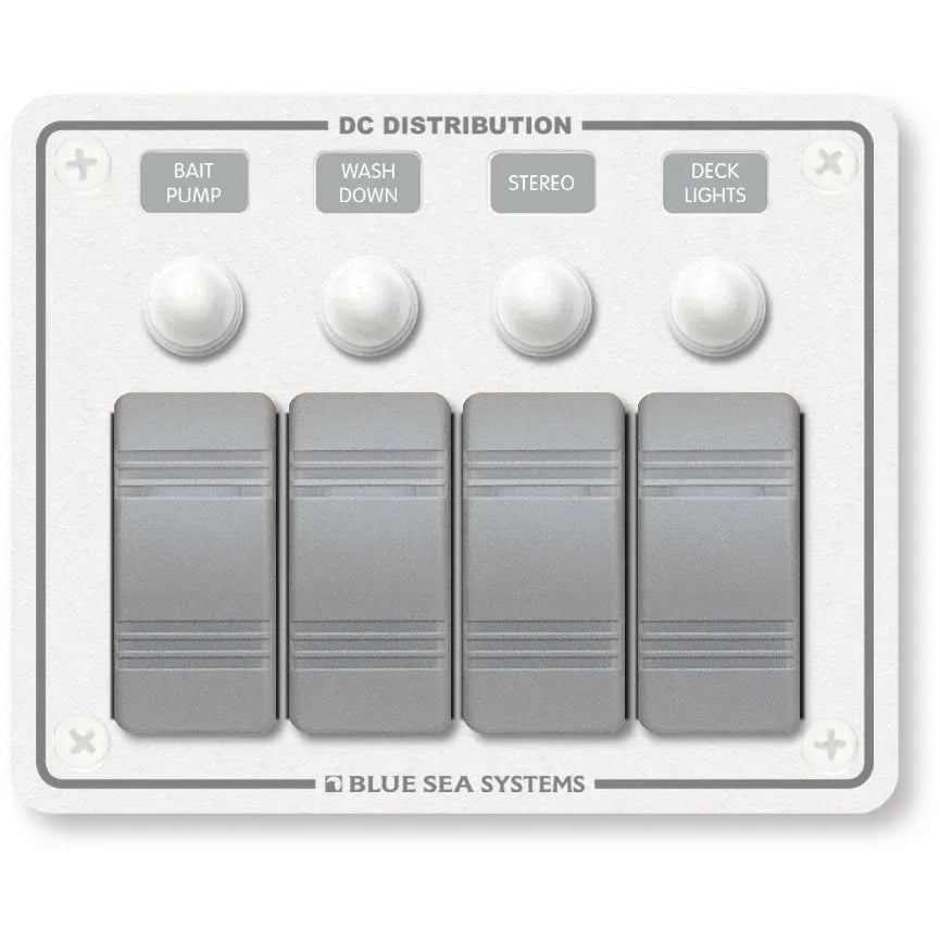 Blue Sea Systems Contura Water Resistant DC Circuit Breaker Panel, 12/24V, IP66 — Quality Boat Parts