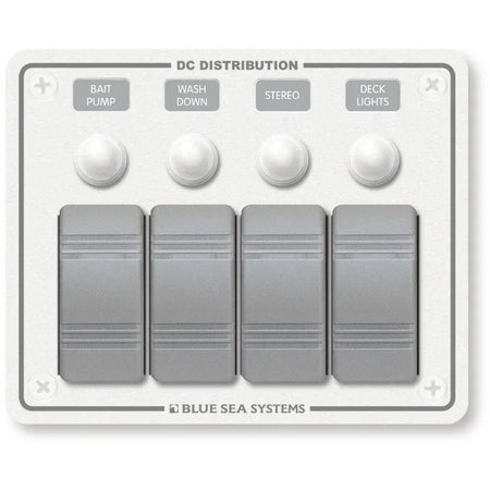 Blue Sea Systems Contura Water Resistant DC Circuit Breaker Panel, 12/24V, IP66 — Quality Boat Parts