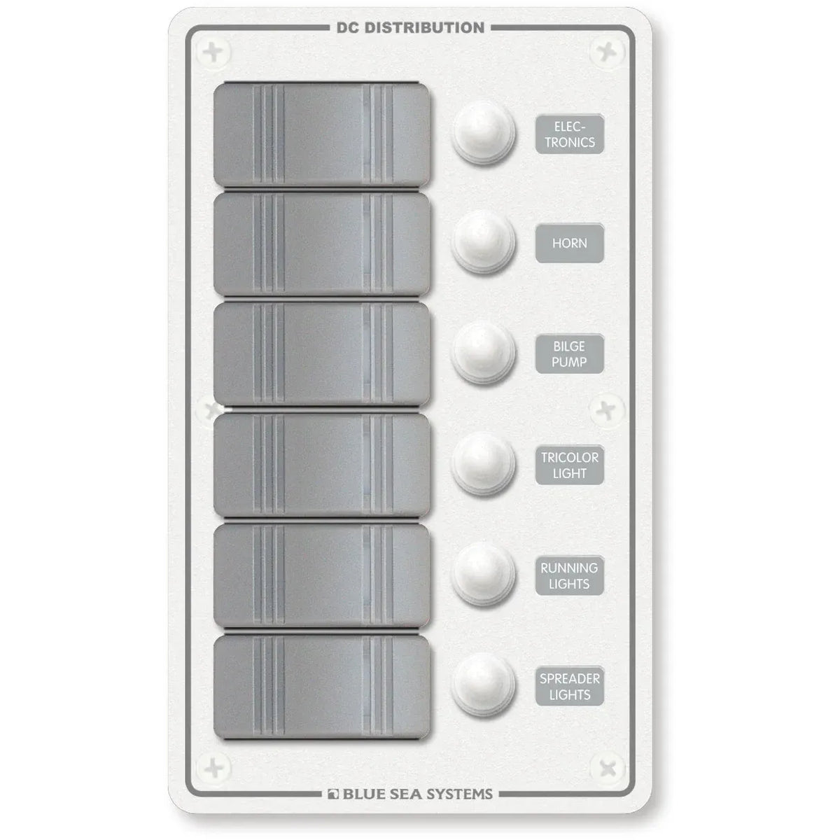 Blue Sea Systems Contura Water Resistant DC Circuit Breaker Panel, 12/24V, IP66 — Quality Boat Parts