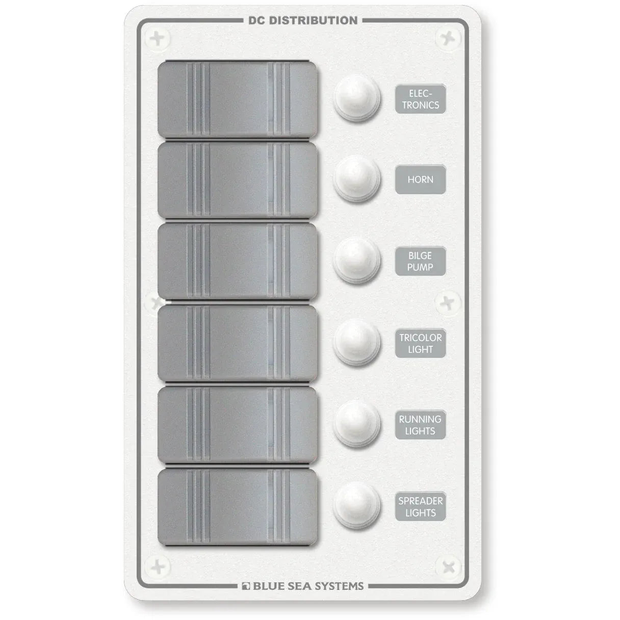Blue Sea Systems Contura Water Resistant DC Circuit Breaker Panel, 12/24V, IP66 — Quality Boat Parts