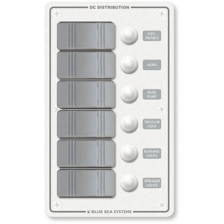 Blue Sea Systems Contura Water Resistant DC Circuit Breaker Panel, 12/24V, IP66 — Quality Boat Parts