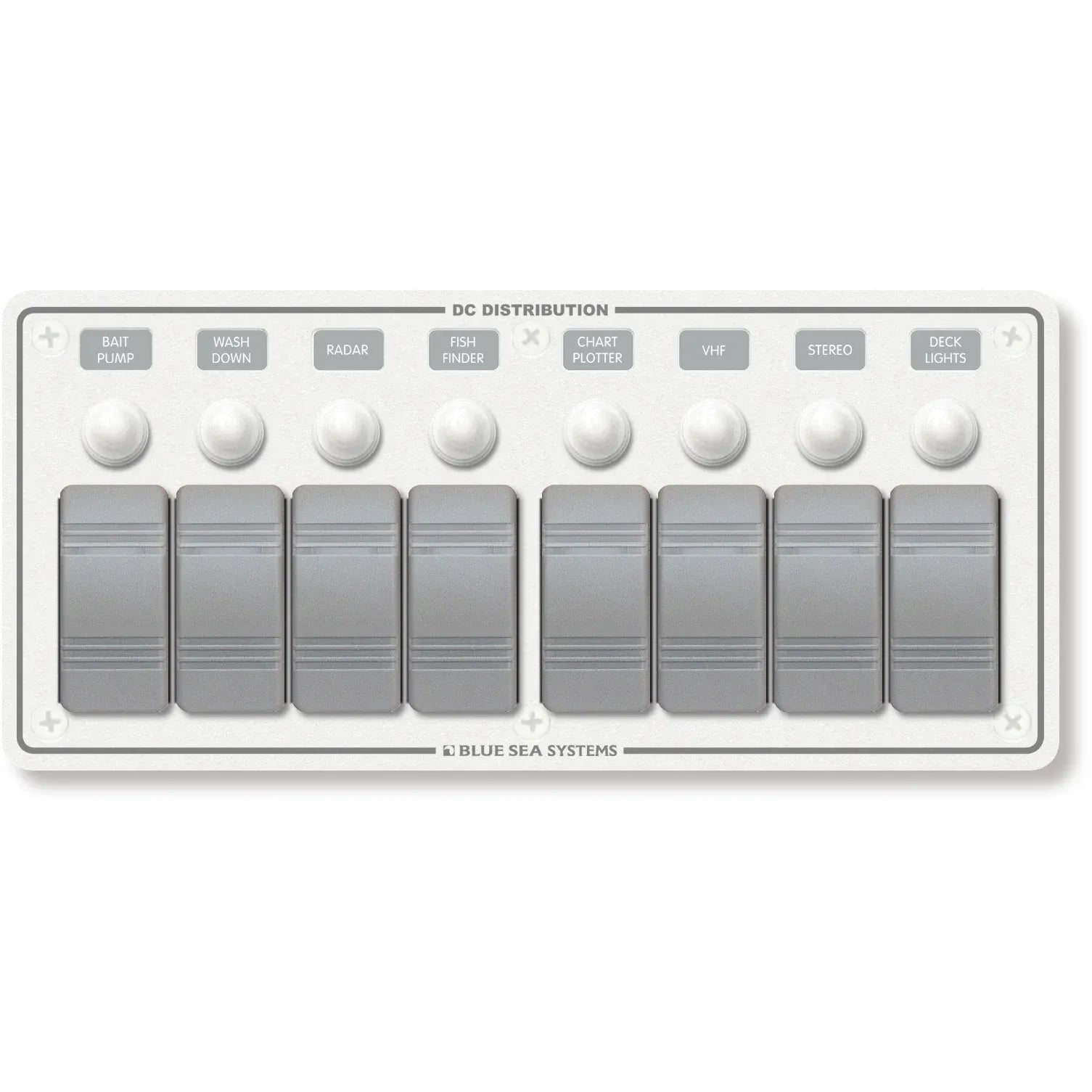Blue Sea Systems Contura Water Resistant DC Circuit Breaker Panel, 12/24V, IP66 — Quality Boat Parts