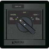 Blue Sea Systems 360 Panel AC Rotary Source Selector Module, Single Output, Red Reverse Polarity LEDs, Green Power Available LEDs — Quality Boat Parts