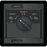 Blue Sea Systems 360 Panel AC Rotary Source Selector Module, Single Output, Red Reverse Polarity LEDs, Green Power Available LEDs — Quality Boat Parts