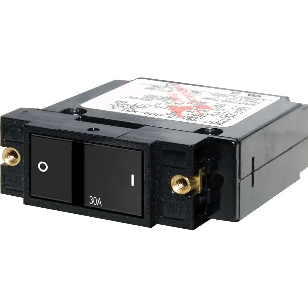 Blue Sea Systems A-Series Single Pole Flat Rocker Circuit Breaker, AC/DC, Magnetic Hydraulic, Trip-Free — Quality Boat Parts