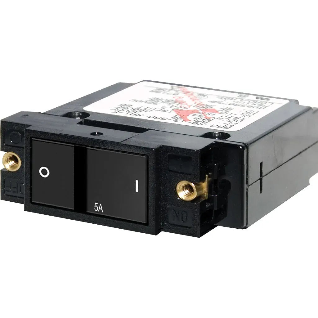 Blue Sea Systems A-Series Single Pole Flat Rocker Circuit Breaker, AC/DC, Magnetic Hydraulic, Trip-Free — Quality Boat Parts