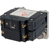Blue Sea Systems C-Series Flat Rocker Circuit Breaker, Double Pole, 48V DC, Magnetic Hydraulic, Trip-Free — Quality Boat Parts
