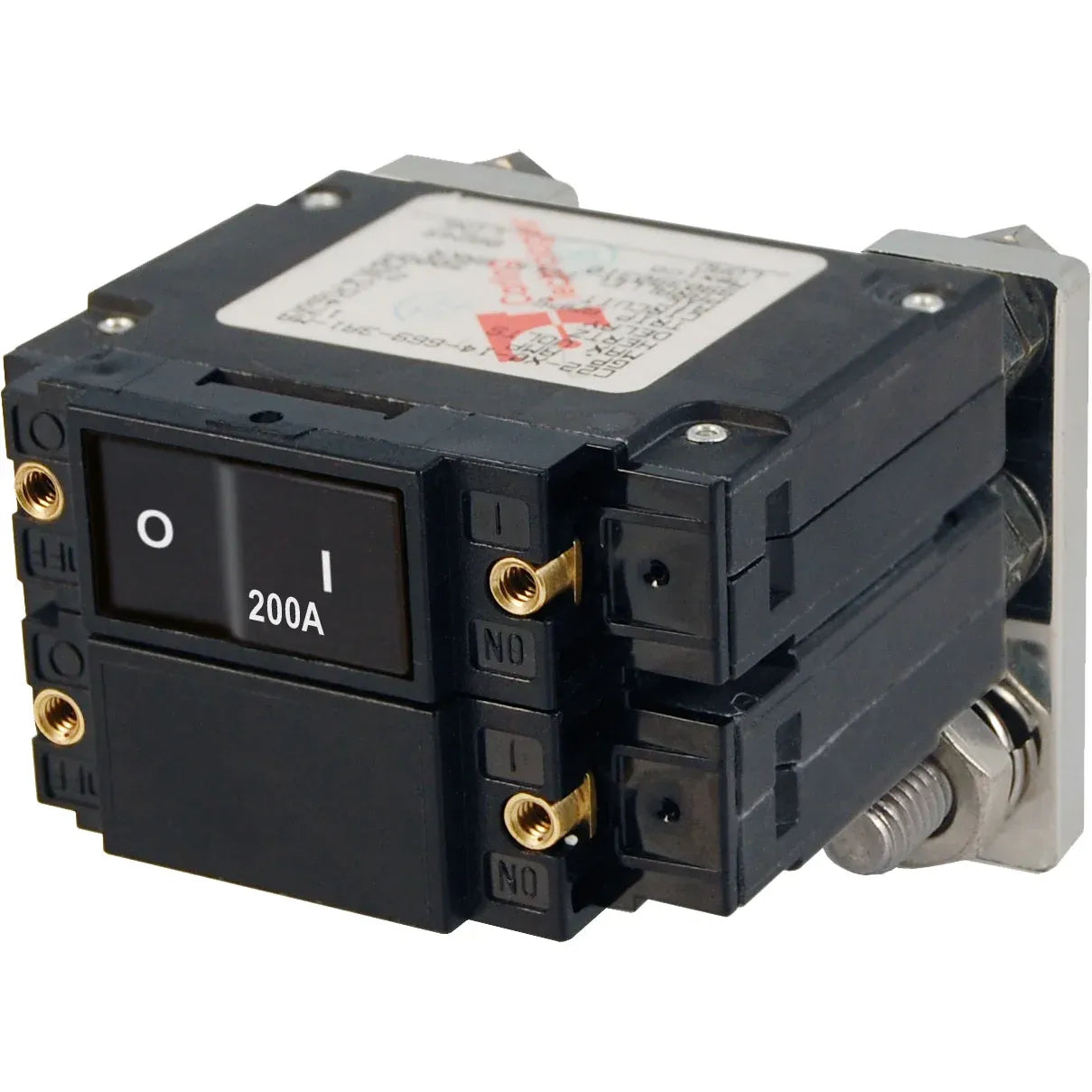 Blue Sea Systems C-Series Flat Rocker Circuit Breaker, Double Pole, 48V DC, Magnetic Hydraulic, Trip-Free — Quality Boat Parts