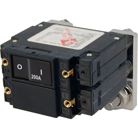 Blue Sea Systems C-Series Flat Rocker Circuit Breaker, Double Pole, 48V DC, Magnetic Hydraulic, Trip-Free — Quality Boat Parts