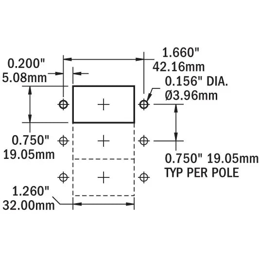 Blue Sea Systems C-Series Flat Rocker Circuit Breaker, Double Pole, 48V DC, Magnetic Hydraulic, Trip-Free — Quality Boat Parts