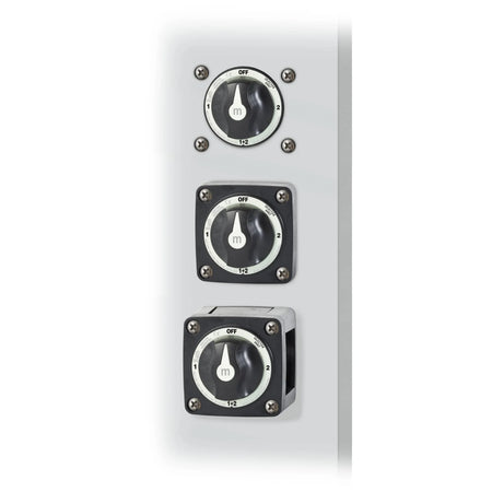 Blue Sea Systems m-Series Mini Selector Battery Switch, 4 Position, Battery Combine, 300A, 32V DC, IP66 — Quality Boat Parts