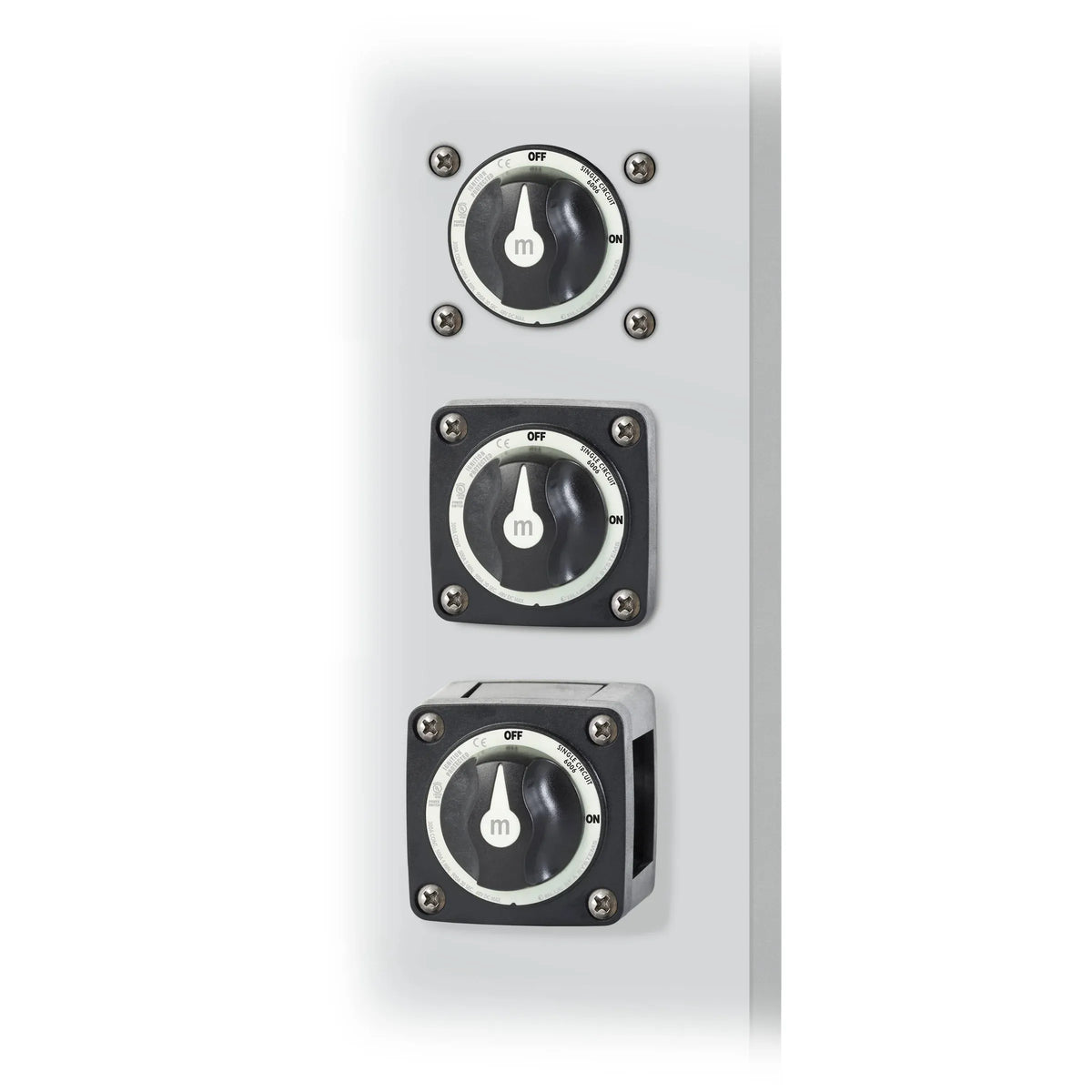 Blue Sea Systems m-Series Mini Single Circuit ON-OFF Battery Switch with Knob, 48V DC, 300A — Quality Boat Parts