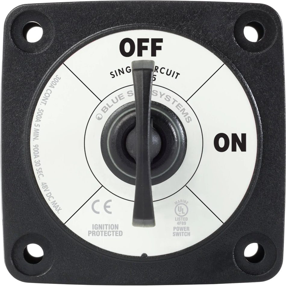 Blue Sea Systems m-Series Mini Battery Switch with Key, Single Circuit ON-OFF, 48V DC, 300A Continuous — Quality Boat Parts