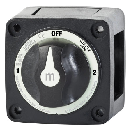 Blue Sea Systems m-Series Selector 3 Position Battery Switch, 32V DC, 300A, IP66 — Quality Boat Parts