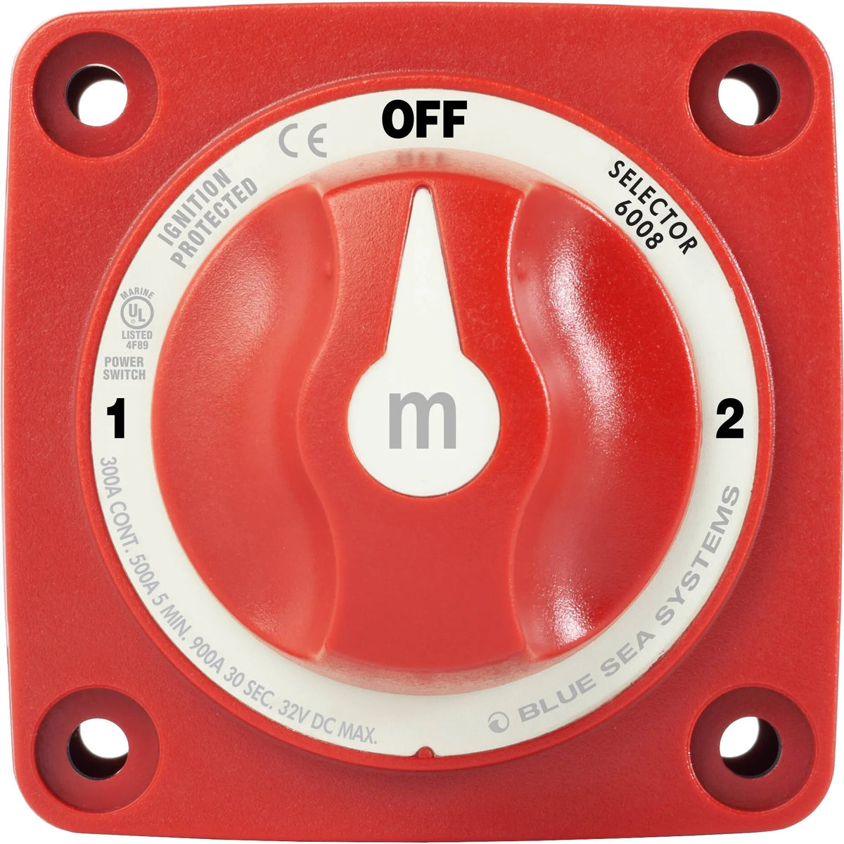 Blue Sea Systems m-Series Selector 3 Position Battery Switch, 32V DC, 300A, IP66 — Quality Boat Parts