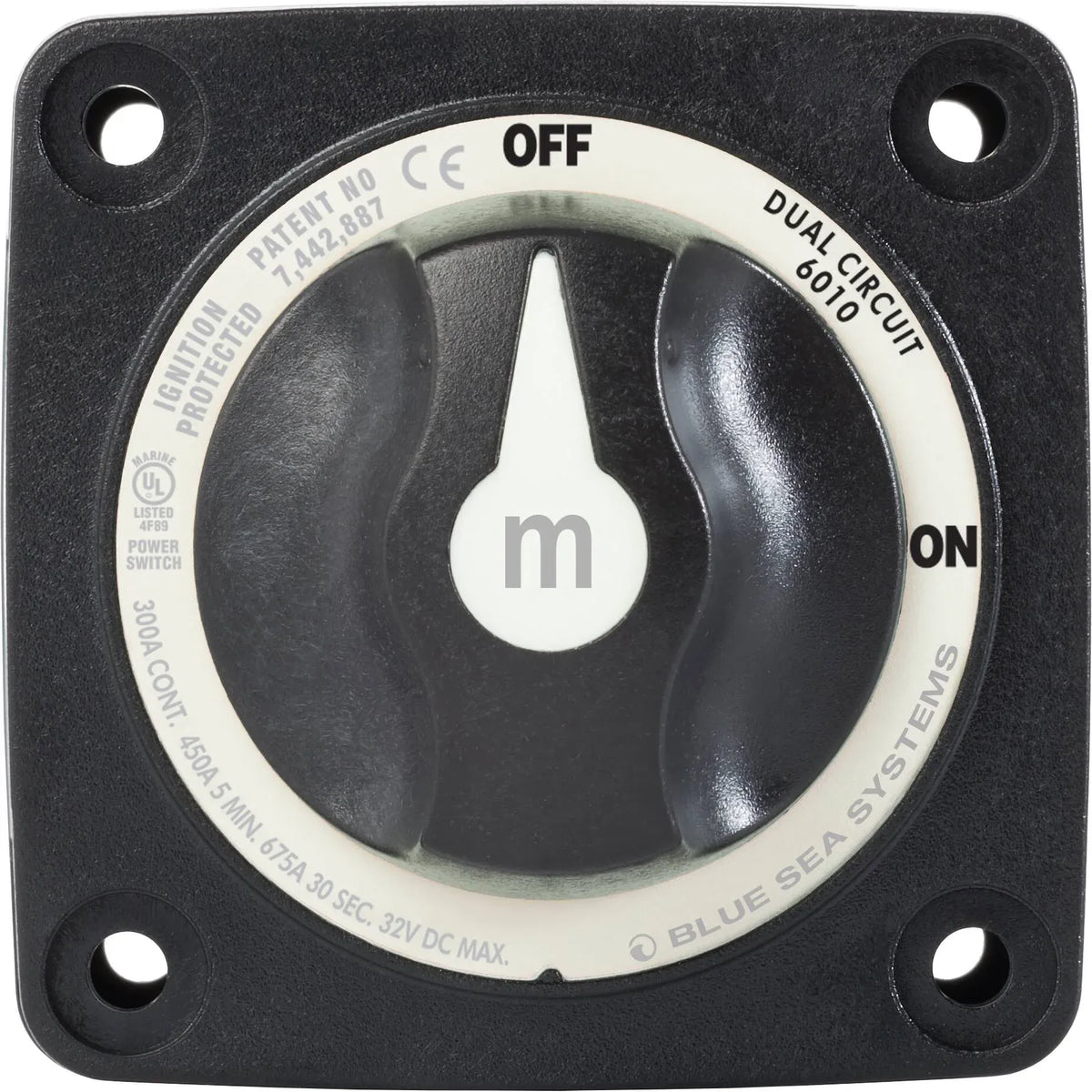 Blue Sea Systems m-Series Mini Dual Circuit Battery Switch, 32V DC, 300A — Quality Boat Parts