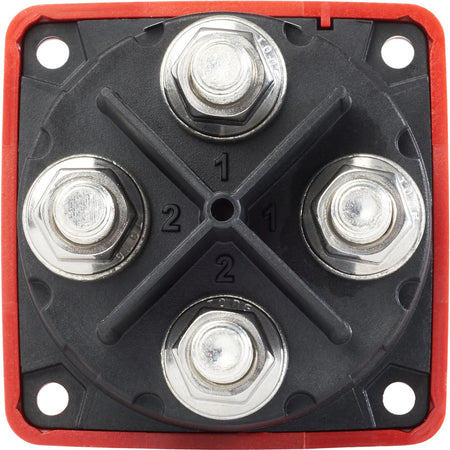Blue Sea Systems m-Series Mini Dual Circuit Plus Battery Switch, 32V DC, 300A, 3 Position — Quality Boat Parts