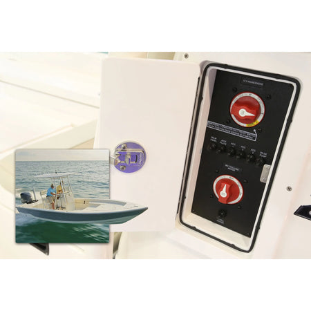 Blue Sea Systems m-Series Mini Dual Circuit Plus Battery Switch, 32V DC, 300A, 3 Position — Quality Boat Parts