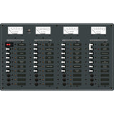 Blue Sea Systems Traditional Metal AC/DC Main Distribution Panel, 8 AC Positions, 29 DC Positions, 12V DC — Quality Boat Parts