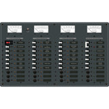 Blue Sea Systems Traditional Metal AC/DC Main Distribution Panel, 8 AC Positions, 29 DC Positions, 12V DC — Quality Boat Parts