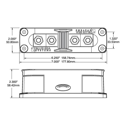 Blue Sea Systems Class T Fuse Block with Insulating Cover, 160V DC — Quality Boat Parts