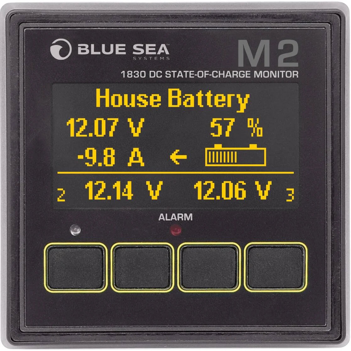 Blue Sea Systems M2 OLED Digital Monitor, IP66 — Quality Boat Parts