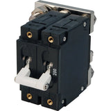Blue Sea Systems C-Series White Toggle Circuit Breaker, Double Pole, DC, 65V DC Max, Magnetic Hydraulic, Trip-Free — Quality Boat Parts