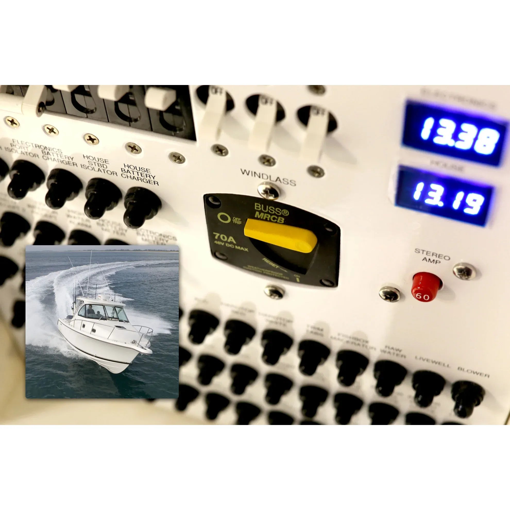 Blue Sea Systems 187-Series Switchable Thermal Circuit Breaker, 48V DC, Type III, Trip-Free, Ignition Protected — Quality Boat Parts