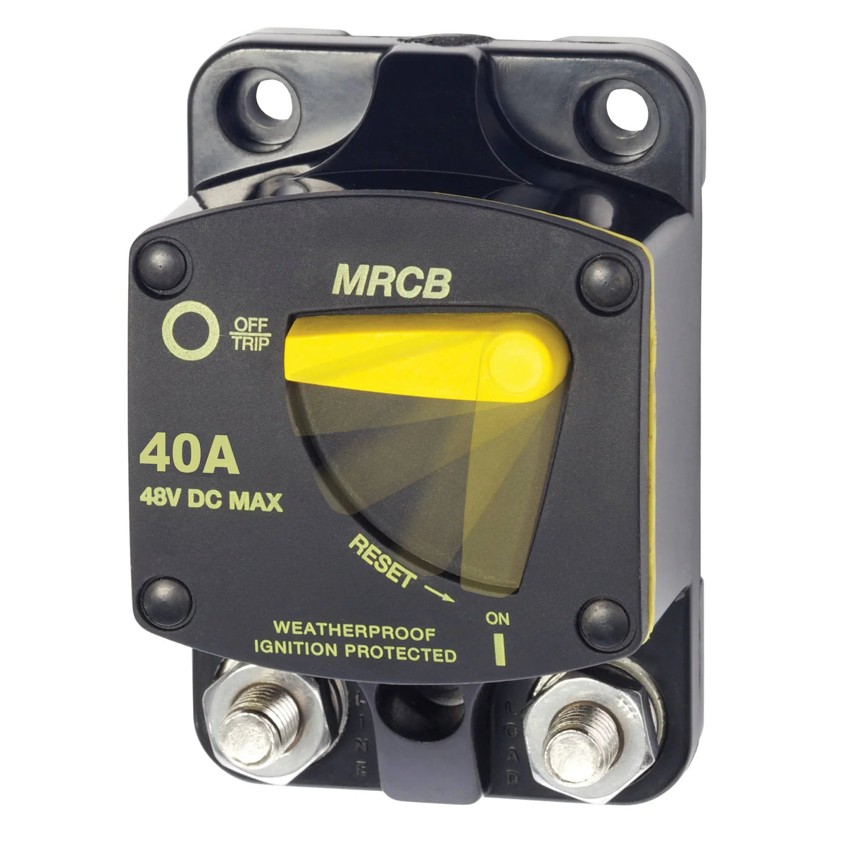 Blue Sea Systems 187-Series Switchable Thermal Circuit Breaker, 48V DC, Type III, Trip-Free, Ignition Protected — Quality Boat Parts