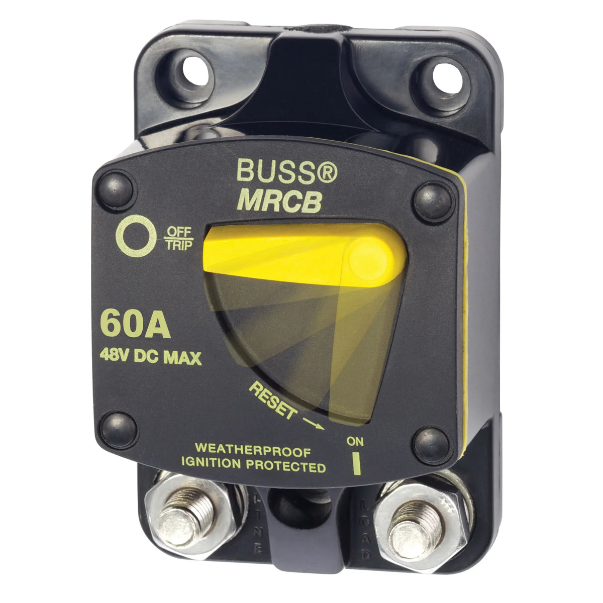 Blue Sea Systems 187-Series Switchable Thermal Circuit Breaker, 48V DC, Type III, Trip-Free, Ignition Protected — Quality Boat Parts