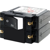 Blue Sea Systems A-Series Raised Rocker Circuit Breaker, Double Pole, 120/240V AC, 32V DC, Magnetic Hydraulic, Trip-Free — Quality Boat Parts