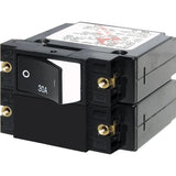 Blue Sea Systems A-Series Raised Rocker Circuit Breaker, Double Pole, 120/240V AC, 32V DC, Magnetic Hydraulic, Trip-Free — Quality Boat Parts