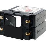 Blue Sea Systems A-Series Raised Rocker Circuit Breaker, Double Pole, 120/240V AC, 32V DC, Magnetic Hydraulic, Trip-Free — Quality Boat Parts